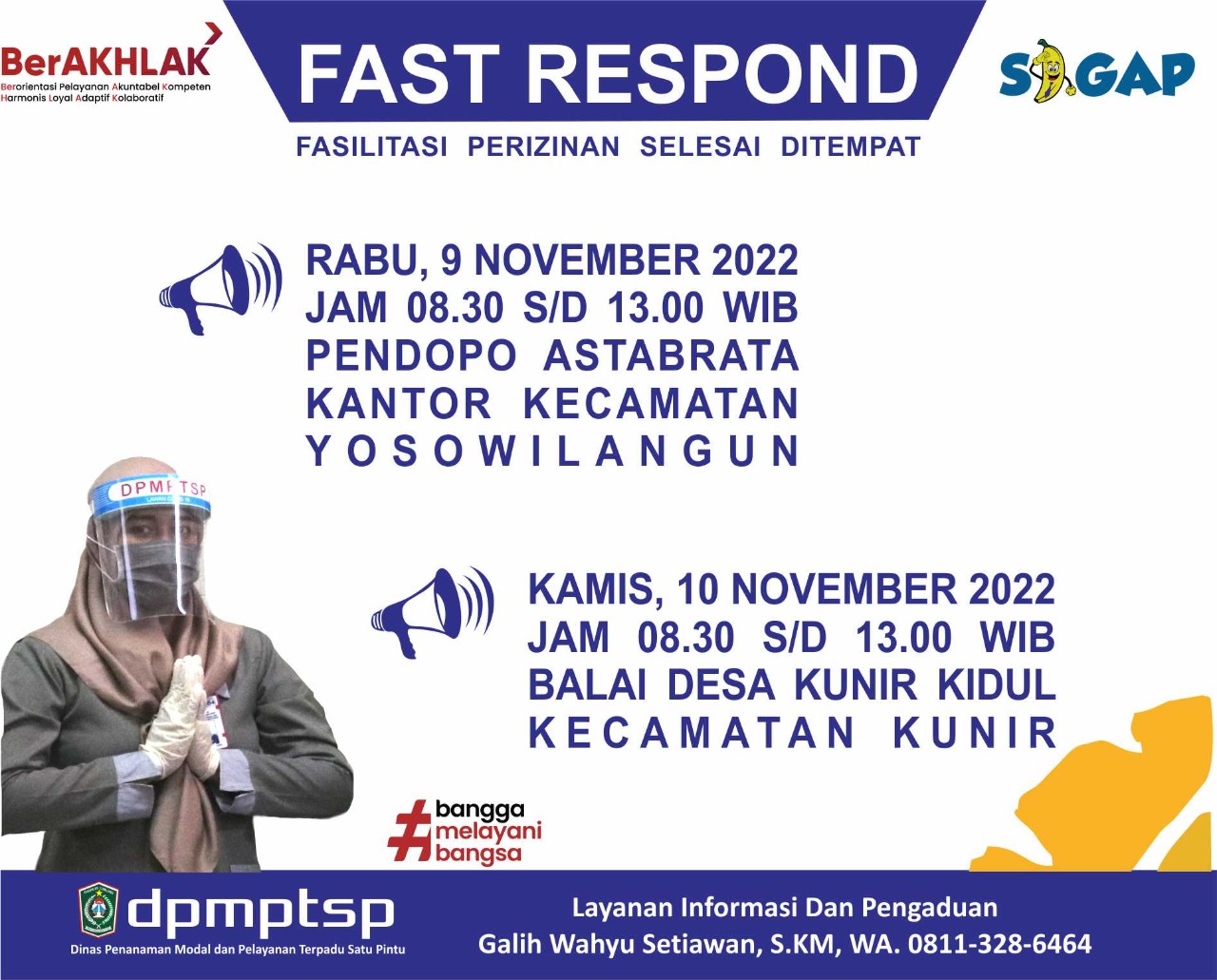 Jadwal Kegiatan - Layanan Bergerak FAST RESPOND (KUNIR)