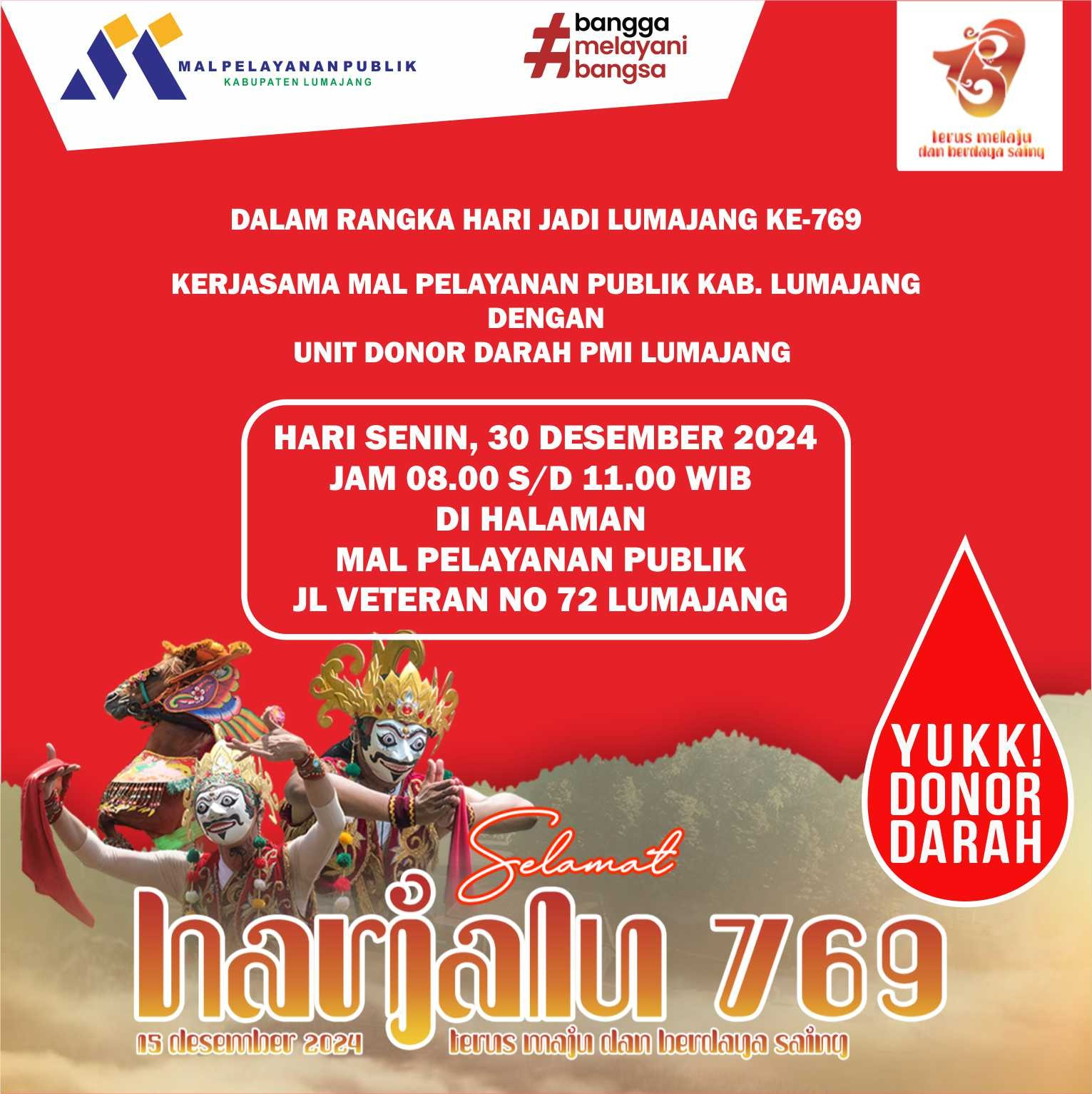 Donor Darah di MPP Lumajang 30 Desember 2024