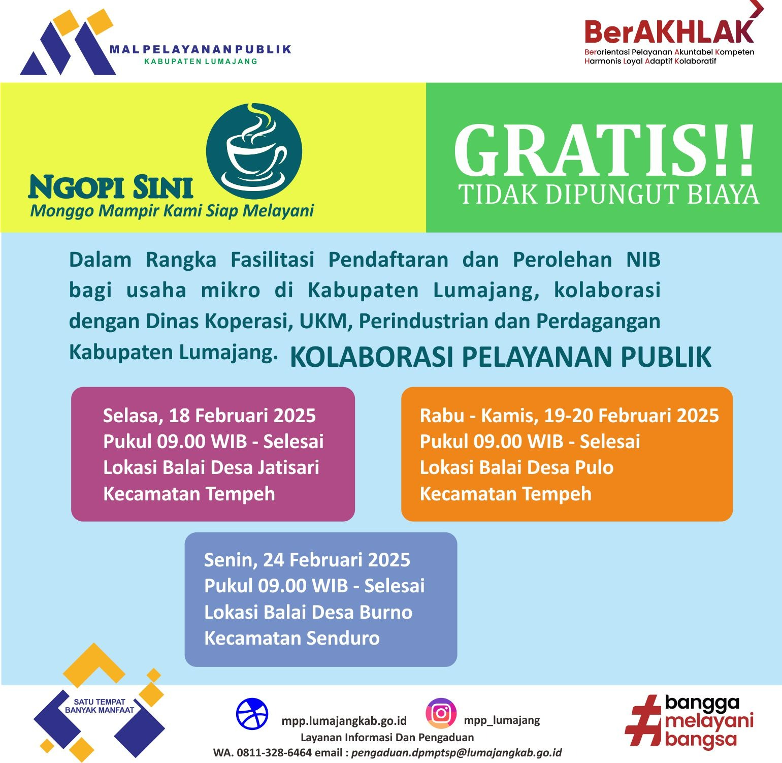 Ayo Catat Tanggalnya, Kolaborasi Pelayanan Publik Hadir dengan "NGOPI SINI" Kerja Bareng Diskonpinda