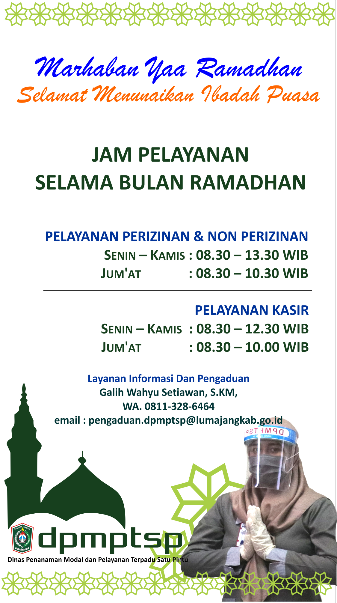 Jam Layanan Selama Bulan Ramadhan 1442 H